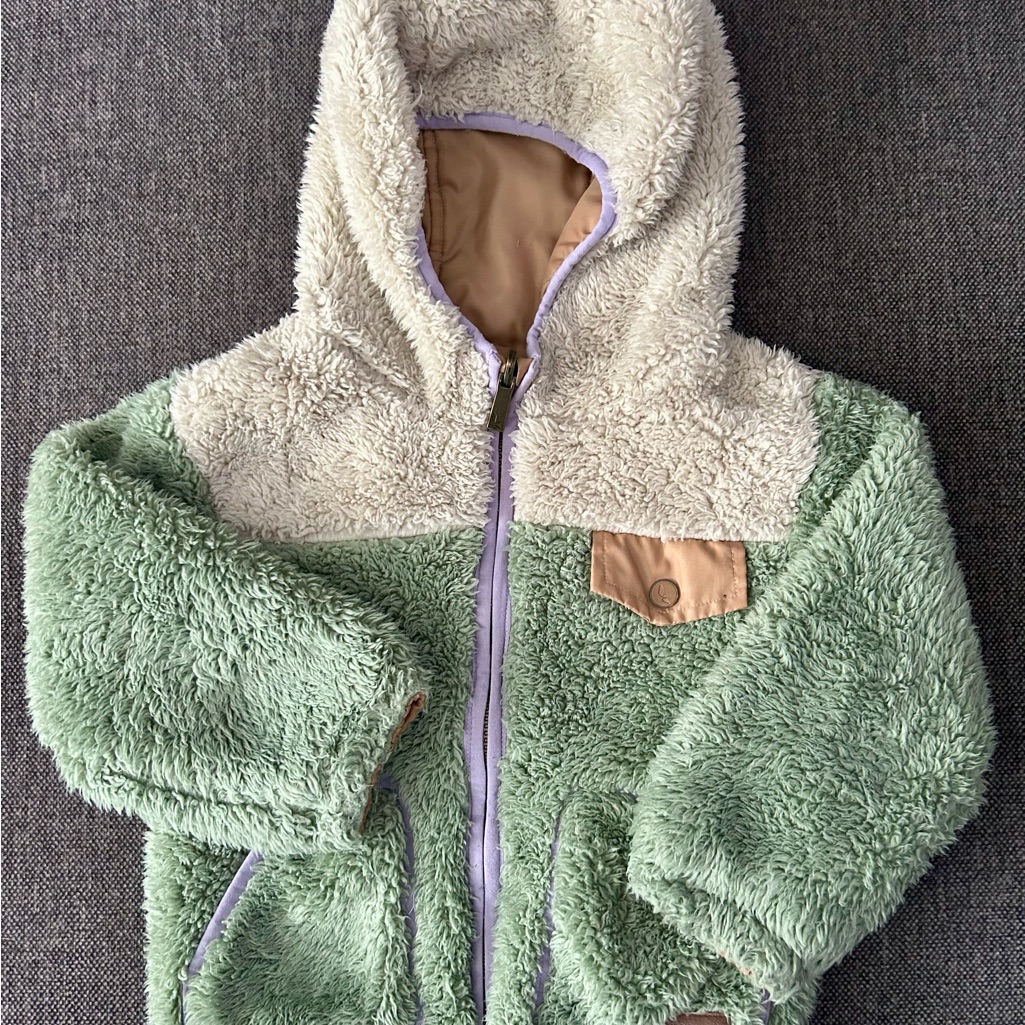 Koolaburra By Ugg Kid’s Reversible Sherpa Puffer Jacket Tan/Sage/Cream